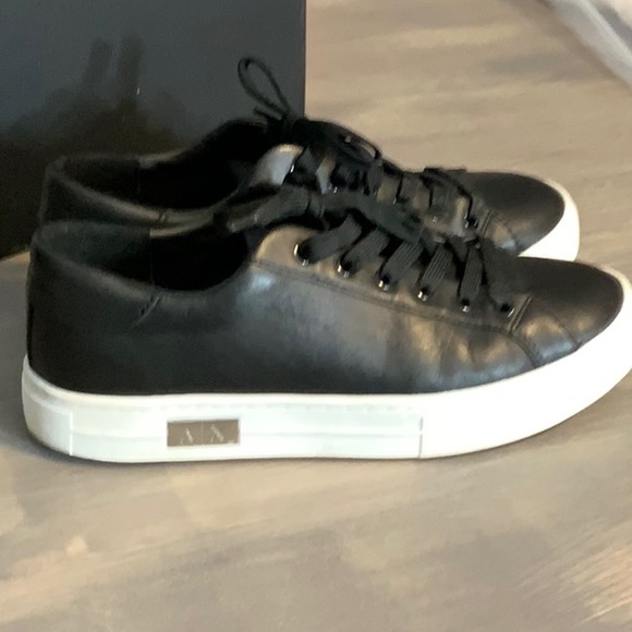 Armani Exchange leather sneakers Worn 1x see photos like New with Box. - Picture 2 of 7